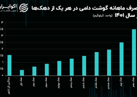 700 گرم، سرانه مصرف گوشت در 3 دهک پایین جامعه