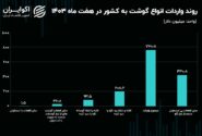 بازگشت گوشت تنظیم بازار به مراکز عرضه؛ 137 هزار تن وارد کشور شد + نمودار