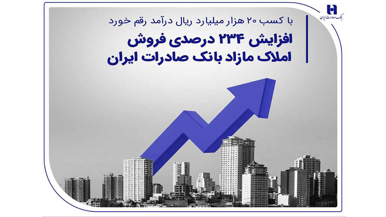 234 ٪ افزایش در فروش مازاد بانک Sadrath Iran